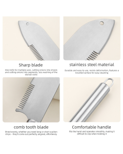 Stainless Steel Multi Scallion Slicer, Kitchen Scallion Shredding Cutter Vegetable Cutting Tool