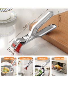 Stainless Steel Anti-scald Dish Clip, Multi-functional Heat Resistant Bowl Plate Gripper For Oven & Steaming