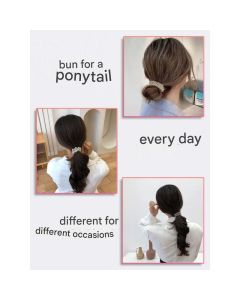 3-Pack Simple & Stylish Crystal Hair Ties for Women – Ponytail Elastic & Bracelet 2-in-1