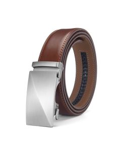 Men's Ratchet Dress Belt with Pin Buckle Casual Style-Brown