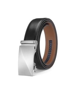 Men's Ratchet Dress Belt with Pin Buckle Casual Style-Black