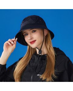 Unisex Quick-Dry Waterproof Bucket Hat – Outdoor Sun Protection Visor Hat – Black