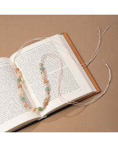 Pastel Multicolour Jade Bead Thin Drawstring Waist Belt Adjustable Fringe Minimal Boho Macrame Sash