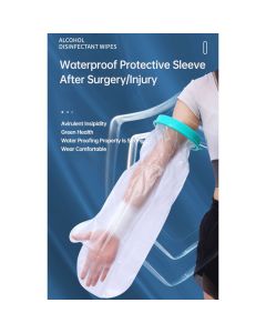 Kids Long Arm Waterproof Cast Cover Shower Bandage Protector Child Full Arm Broken Wound Bath Sleeve