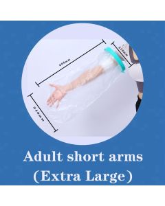 Extra Large Adult Short Arm Waterproof Cast Cover Shower Bandage Protector Oversize Wrist Forearm Broken Wound Bath Sleeve