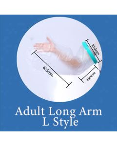 Adult L Shaped Long Arm Waterproof Cast Cover Shower Bandage Protector Full Broken Arm Elbow Wound Bath Sleeve