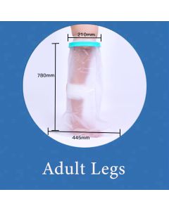 Adult Full Leg Waterproof Cast Cover Shower Bandage Protector Broken Knee Lower Leg Wound Bath Sleeve