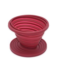 Food-Grade Silicone Foldable Coffee Dripper – Portable Outdoor Pour-Over Filter – Red