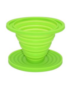 Food-Grade Silicone Foldable Coffee Dripper – Portable Outdoor Pour-Over Filter – Green