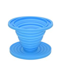 Food-Grade Silicone Foldable Coffee Dripper – Portable Outdoor Pour-Over Filter – Blue