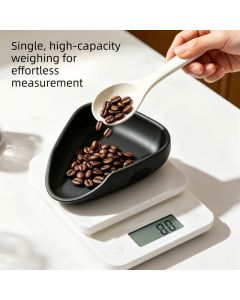 Silicone Coffee Bean Weighing Tray, Triangular Coffee Dosing Vessel, Reusable Silicone Scoop Tray for Coffee Bean Scale, Barista Coffee Accessory-Gray