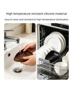 Silicone Coffee Bean Weighing Tray, Triangular Coffee Dosing Vessel, Reusable Silicone Scoop Tray for Coffee Bean Scale, Barista Coffee Accessory-Brown