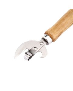 Stainless Steel Multifunctional Wine Opener with Wood Handle and Can Opener