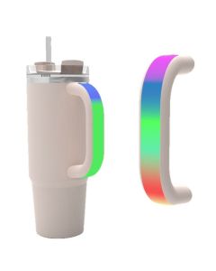 Glowing Water Cup with Colorful Handles – Creative Light Up Tumbler (Multicolor)