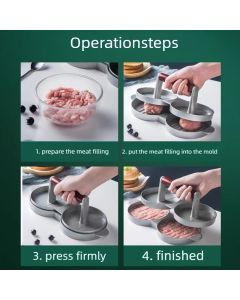Double-Cavity Kitchen Hamburger Press for Home Use