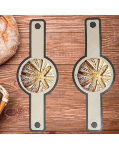 1PC Round Double-Ear Long-Handle Baking Tool, Bread Baking Mat, Silicone Pot Mat