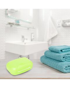 Travel Soap Container Waterproof Portable Bar Soap Case Holder Leakproof Soap Box for Home Hotel Green