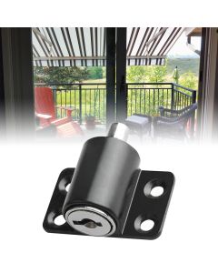 Door Security Lock Anti Theft Alloy Paint Surface with Keys Window Bolt for Home Cabinets Black