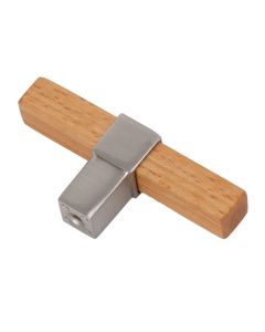 2 Pcs Wooden Cabinet Pulls Single Hole Door Pull Handle Knobs For Kitchen Drawer Cupboard Closet Brushed Silver