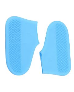 Waterproof Shoes Cover Silicone Non Slip Rain Shoe Covers Reusable Unisex Shoe Protector Overshoes for Outdoor Blue S