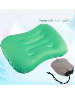 Inflatable Pillow Curved Structure Self Inflating Foldable Portable Inflatable Camping Travel Pillow for Indoor Outdoor