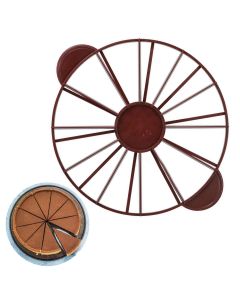 Cake Portion Marker Food Grade Round 10/12 Piece Cake Slice Marker Equal Portion Cutter Bread Cake Divider Baking Tool Dark Red (Brown) 126g/4.4oz（280）