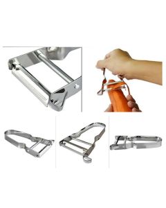 Stainless Steel Peeler U Shape Ergonomic Handle Fruit Peeler Vegetable Peeler for Kitchen Silver