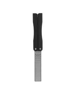 Knife Sharpener Foldable Fan Shaped Adamas Material Lightweight Portable Knife Sharpener for Outdoor Home Black