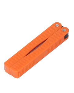 Knife Sharpener Foldable Fan Shaped Adamas Material Lightweight Portable Knife Sharpener for Outdoor Home Orange