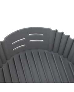 Fryer Silicone Liner Heat Resistant Elastic Washable Food Grade Reusable Fryer Basket for Cooking Grey