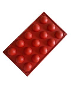 Semi Sphere Mold 15 Holes Silicone Semicircle Baking Mold for Cake Chocolate Mousse