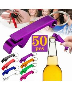 50pcs Keychain Bottle Opener Aluminum Alloy Mini Pocket Beer Beverage Opener Colorful Metal Bottle Opener