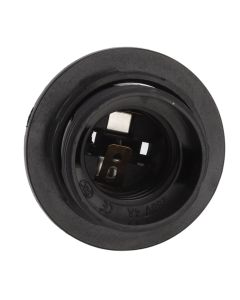 10Pcs E27 Light Base Socket Copper Core High Temperature Resistance E27 Light Holder Base with Lamp Sleeve for DIY Black