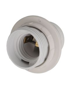 10Pcs E27 Light Base Socket Copper Core High Temperature Resistance E27 Light Holder Base with Lamp Sleeve for DIY White