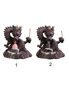 Ceramic Chinese Auspicious Dragon Backflow Incense Burner