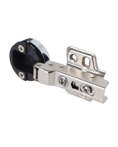 2Set Stainless Steel 201 Cabinet Glass Door Hinge 35 Cup Glass Door Damping Buffer Hinge Middle Bend Half Overlay 9mm