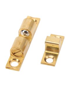 6 Set Cabinet Door Catch Brass Cabinet Door Closet Ball Tension Catch Latch with Gold Screw for Most Cabinets 60mm / 2.4in
