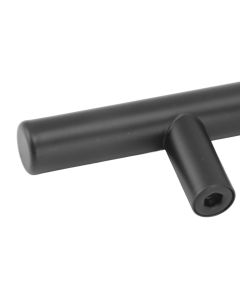 10PCS Cabinet Door T Handle Stainless Steel Modern Wardrobe Drawer Pull Handle for Bedroom Living Room Black