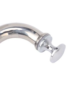 Barn Door Pulls Thicken Sliding Door Handles Curved F Type Heavy Duty Stainless Steel Barn Door Handle for Toilet Shower Room 202 Stainless Steel