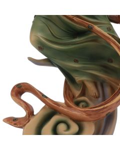 Resin Ancient Beauty Statue Chinese Style Classical Beautiful Women Figurine for Home Office Hotel Waist Drum