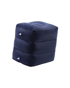 7pcs Inflatable Travel Foot Rest Pillow Height Adjustable 3 Layers Kids Airplane Bed for Airplane Car Bus Travel Navy Blue