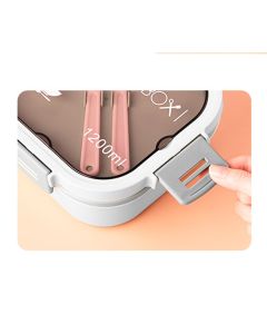 2 Layer Plastic Salad Lunch Box Microwave Safe Salad Lunch Container Portable Fruit Fat Reducing Light Food Picnic Box for Office Workers White, 1200ml