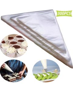 300Pcs Disposable Piping Bags Thickened Pastry Bags for Baking Cupcake Cookies Cake Decorating