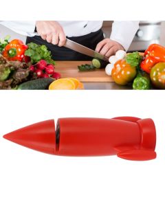 Knife Sharpener Creative Ceramic Handheld Manual Knife Sharpener for Kitchen Knives Scissor Red