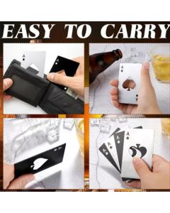 20pcs Stainless Steel Poker Card Bottle Opener Rust Prevention Exquisite Beer Bottle Opener for Party Home