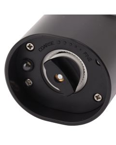 Electric Pepper Grinder Adjustable Coarseness USB Rechargeable Automatic Salt Mill with LED Light for Herb Spice Black