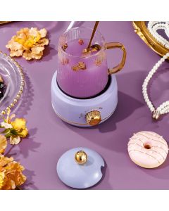 Portable Electric Kettle Stew Cup 450ML Health Cup Mini Slow Cooker Kettle Office Flower Teapot Split Tea Boiler AU Plug 220V Violet 450ml