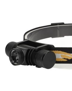 Rechargeable Head Lamps with 6 Gear Rotary Zoom Waterproof Headlight for Adventure Hiking