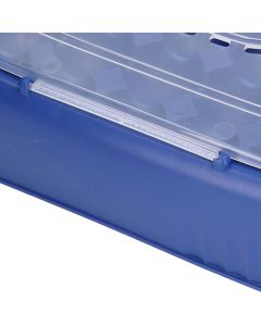 24 Eggs Containers ABS Egg Tray Storage Box Refrigerator Organizer Bins with Breathable VentsDark Blue