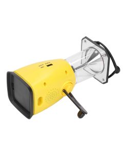 LED Camping Lantern Solar Hand Crank Battery Charging Adjustable Brightness 8 LEDs Support FM AM Function LED Lantern